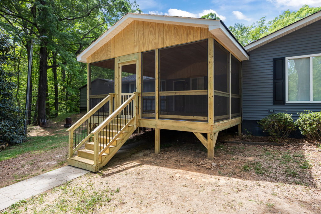 Covered-deck construction-built-by- Carolina-Core- Construction-in-Trinity, NC
